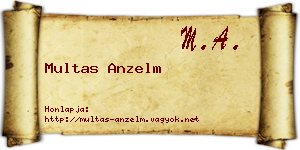 Multas Anzelm névjegykártya